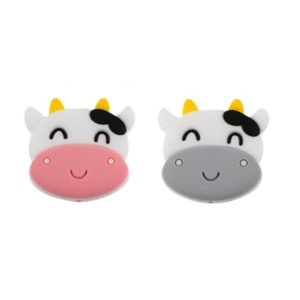 Smiling Cow Silicone Beads