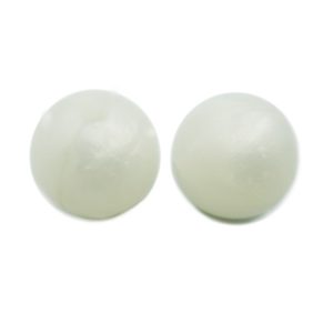 15mm round silicone beads pearl color