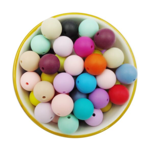 15mm round silicone beads