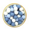 15mm round silicone beads blue