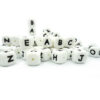 Alphabet Letter Silicone Beads-white