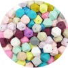 14mm Hexagon Silicone Beads