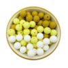 12mm round silicone beads yellow