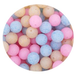 Glitter Silicone Beads