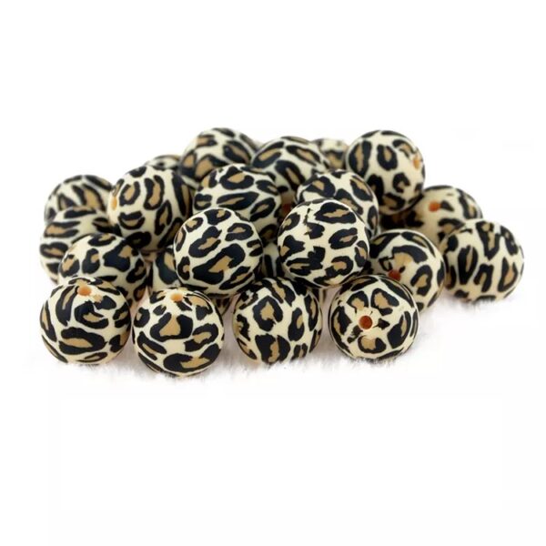 Leopard Silicone bead