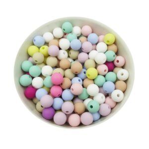 9mm round silicone beads