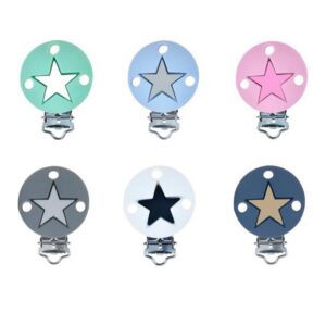 Star Silicone Pacifier Clip