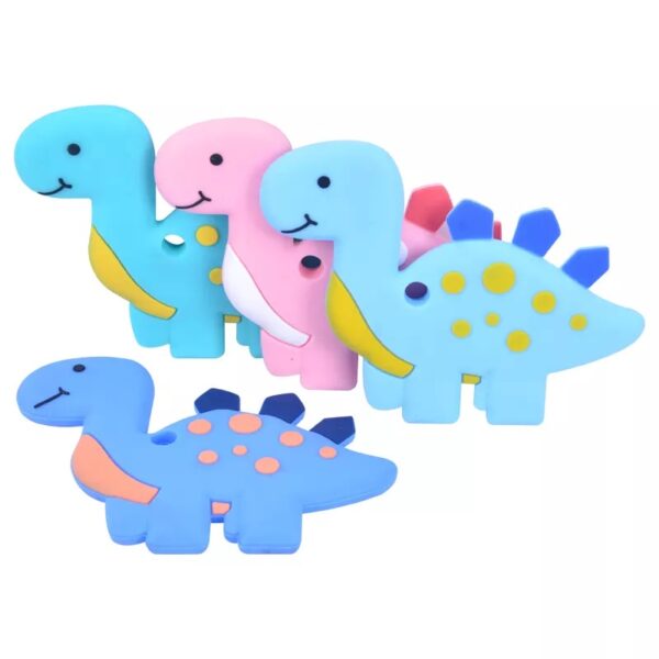 Silicone dinosaur teether