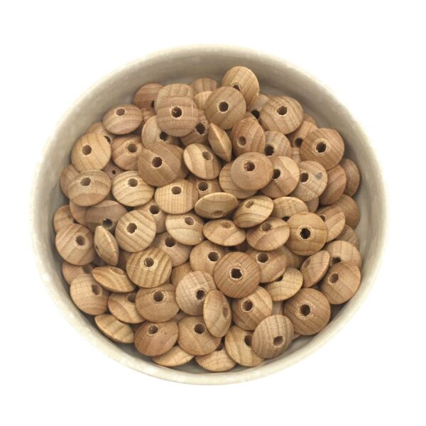 Lentil Beech Wood Beads