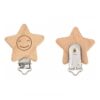 Wood Smilling Star Pacifier Clip