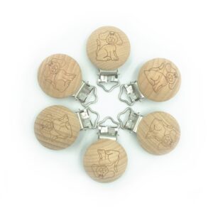 Beech Wood Pacifier Clip