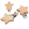 Beech Wood Pacifier Clip-star