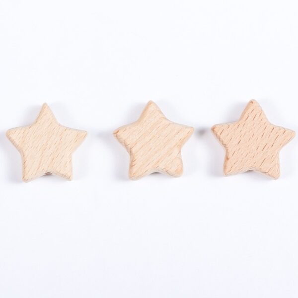 Beech Wood Star Bead