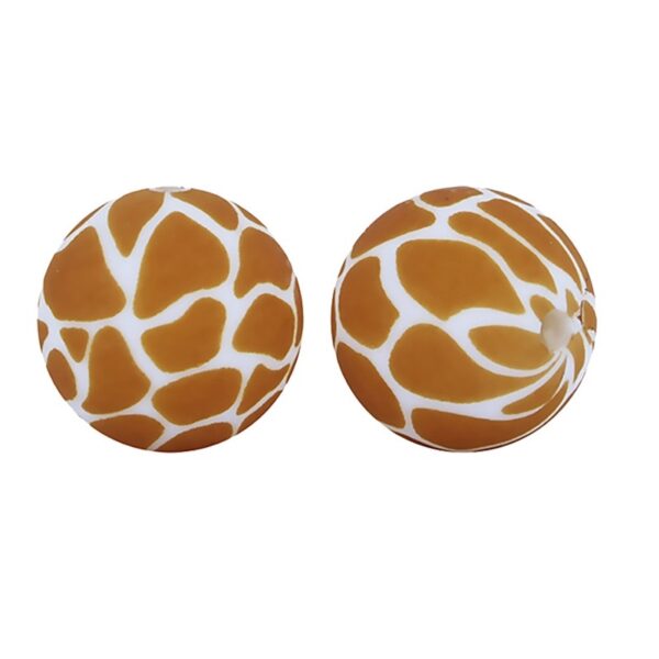 Giraffe silicone beads 15mm