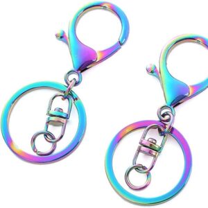 Key ring with clasp-rainbow