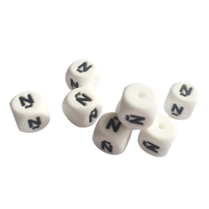 Alphabet Letter Silicone Beads-Ñ