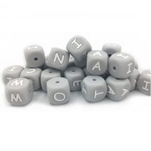 Alphabet Letter Silicone light grey