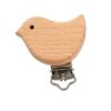 Beech Wood Bird Pacifier clip