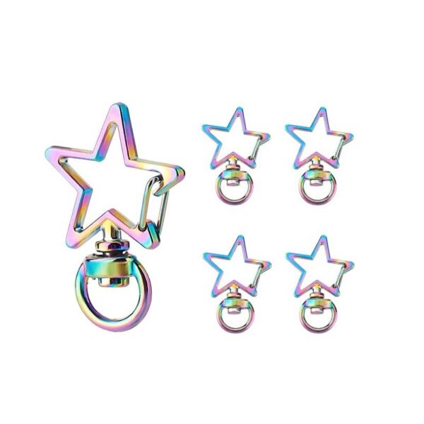 Star Key ring-rainbow