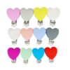 Heart shaped Pacifier clips silicone