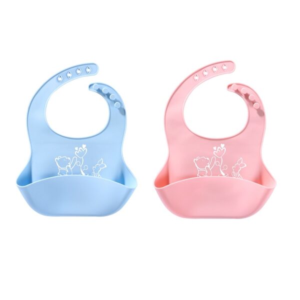 Silicone Bibs for Babies-bear family