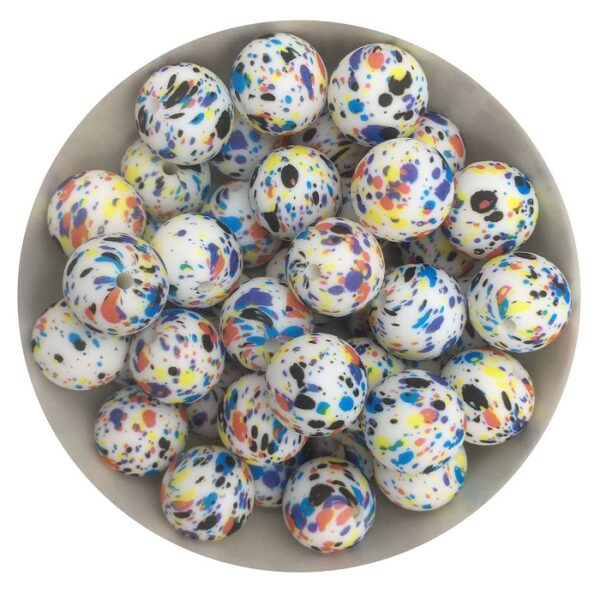 Φ15mm Round Printed beads-watercolor